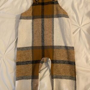 Plaid Boys Toddler Kids Overalls